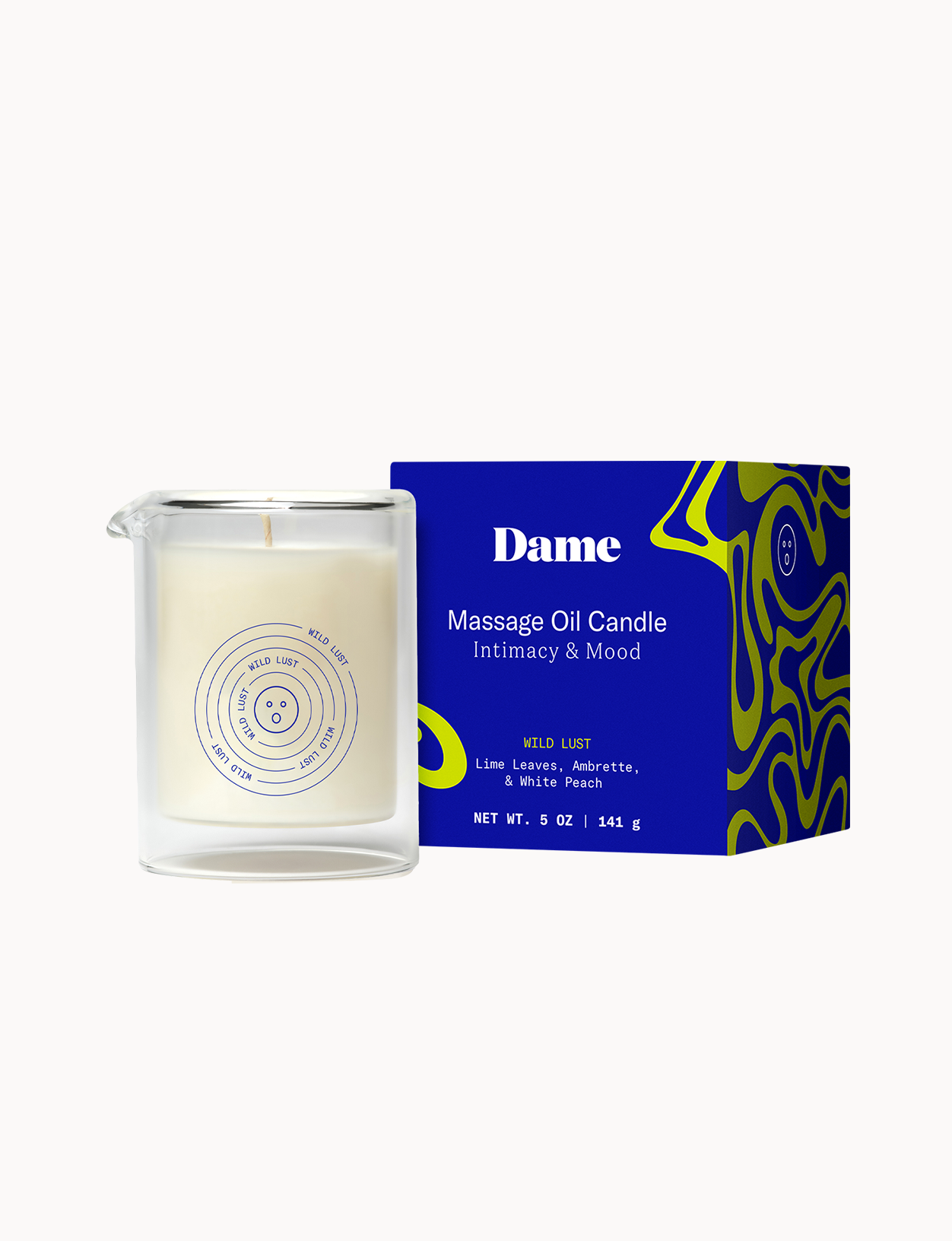 Massage Oil Candle – Wild Lust | Peach & Lime Leaves