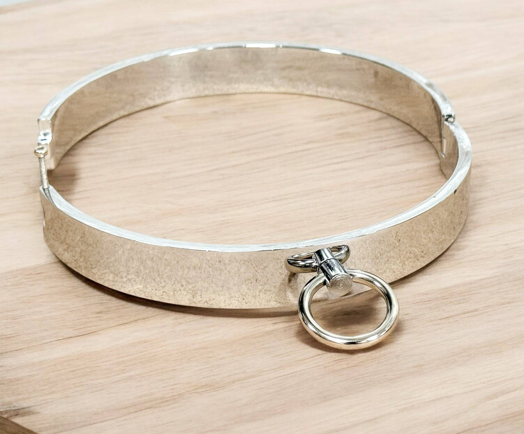 STEEL 15" STAINLESS STEEL BONDAGE COLLAR