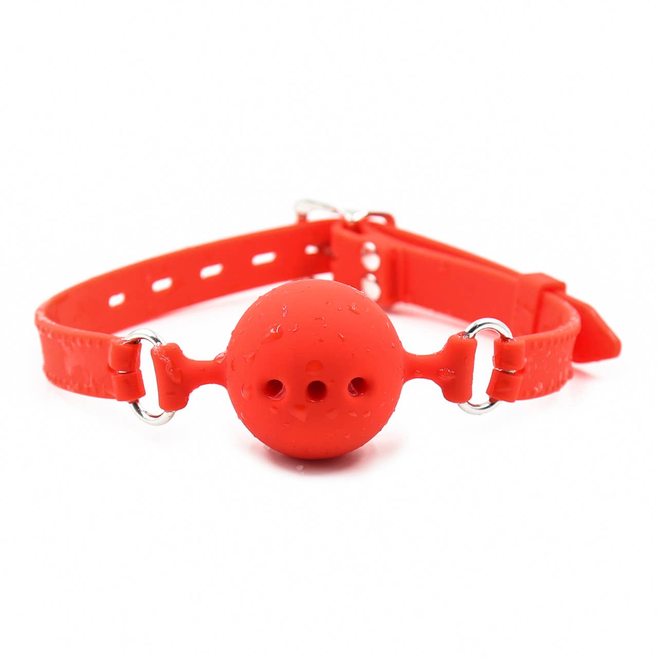 Breathable Ball Gag - Black Silicone - Size Small