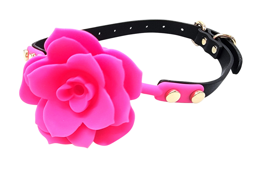 Ball Gag - Silicone Rose Flower
