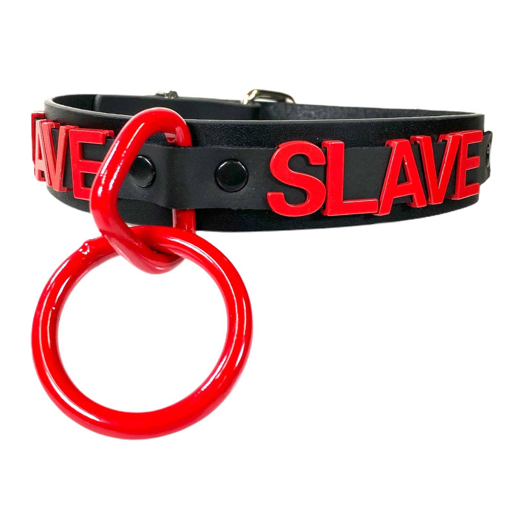 BONDAGE STAINLESS STEEL LETTER WORDS ID NAME CHOKER