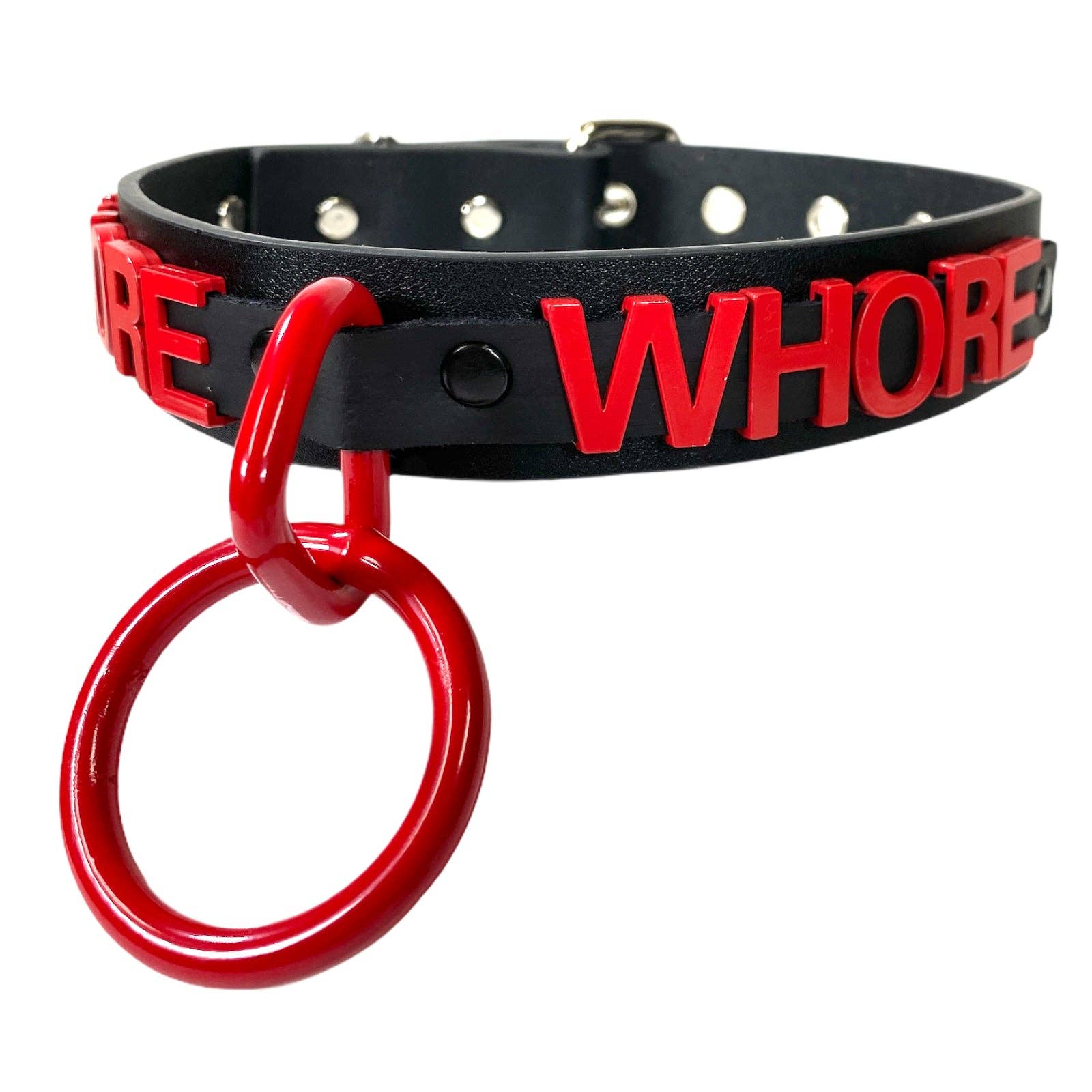 BONDAGE STAINLESS STEEL LETTER WORDS ID NAME CHOKER