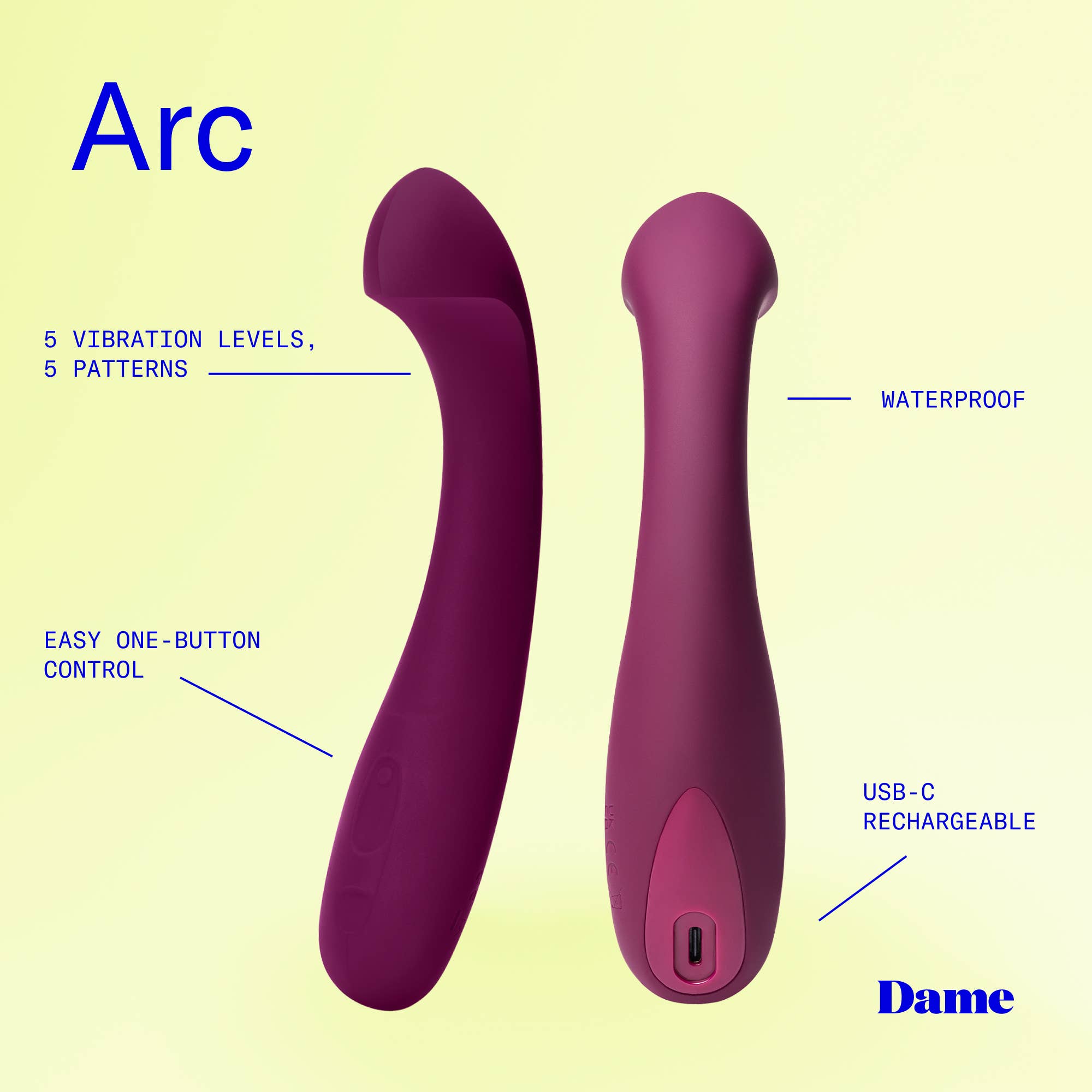 Arc Vibrator - Plum | G-Spot & Clitoral Stimulation