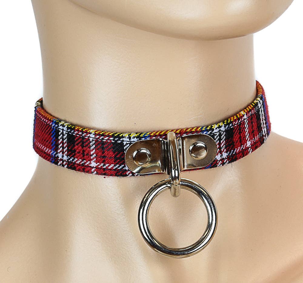 PLAID BONDAGE COLLAR