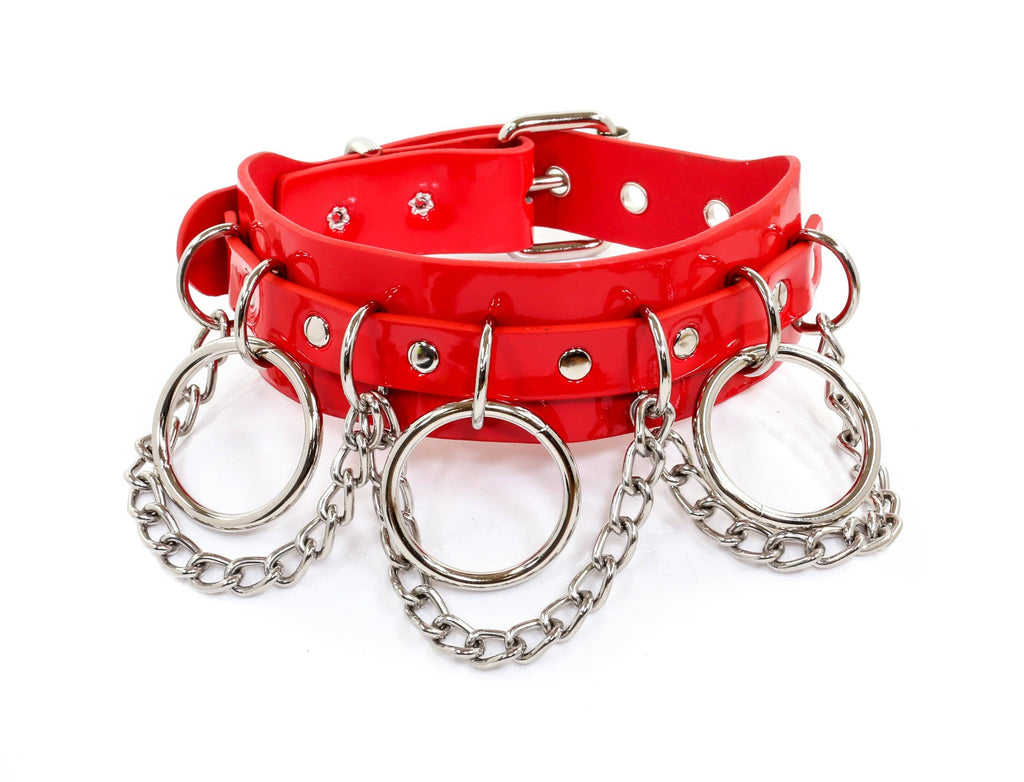 CHAIN BONDAGE CHOKER VERY WIDE 1 3/4"