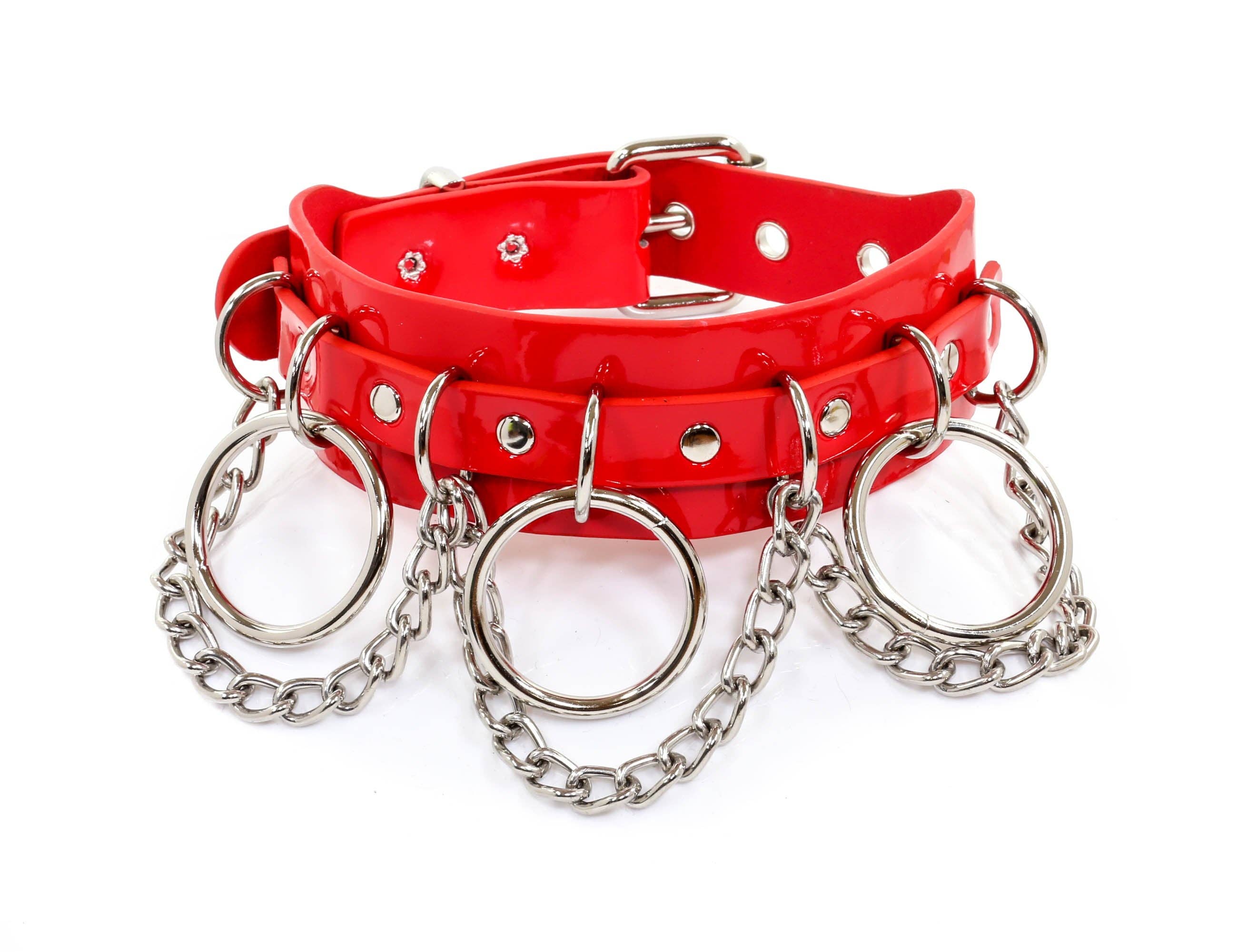 CHAIN BONDAGE CHOKER VERY WIDE 1 3/4"