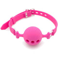 Breathable Ball Gag - Black Silicone - Size Small