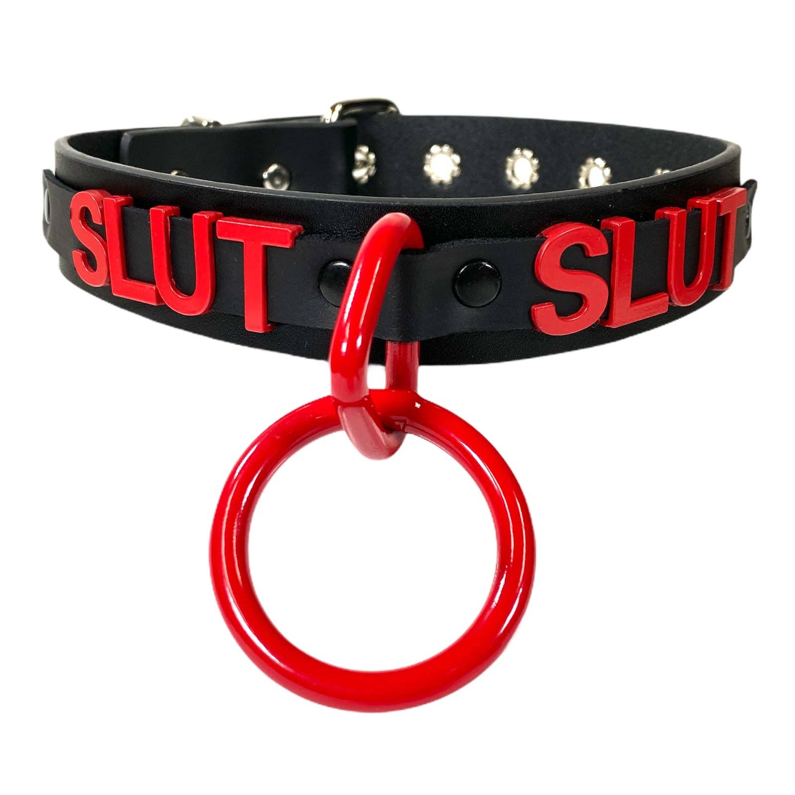 BONDAGE STAINLESS STEEL LETTER WORDS ID NAME CHOKER