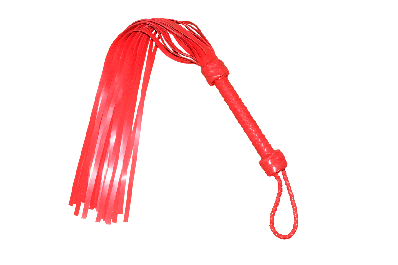 Flogger - Silicone 28" Whip 36 Tail Red Flogger