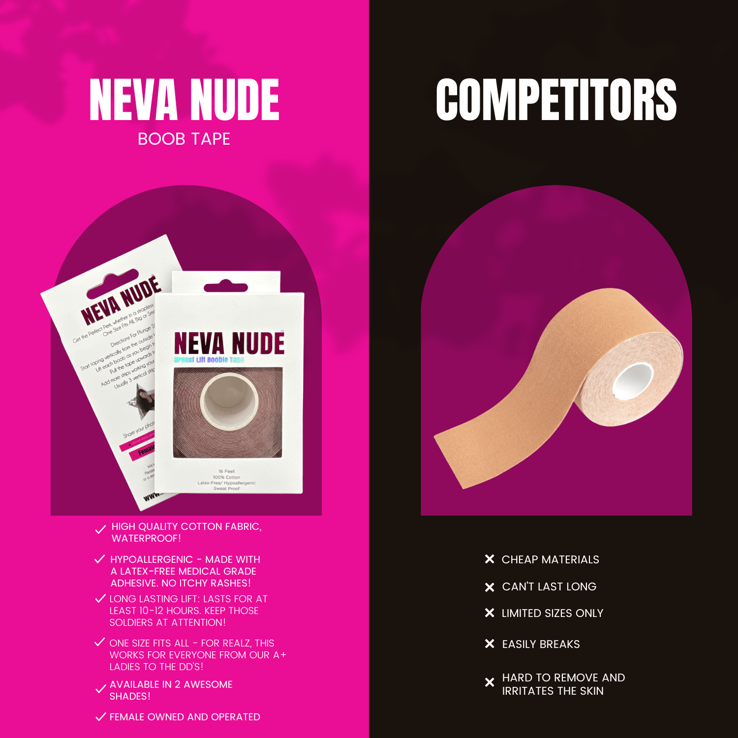 Brown 5 Meter Boob Tape For Lift and Coverage