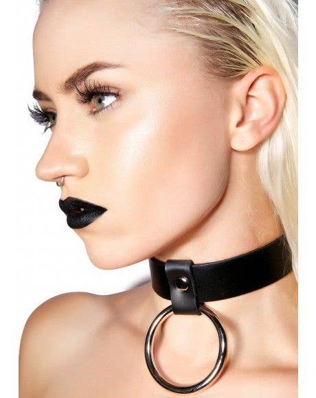 LARGE RING BONDAGE CHOKER