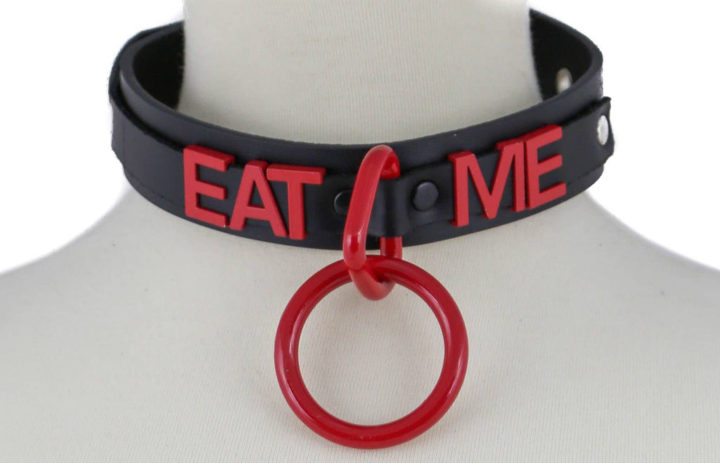 BONDAGE STAINLESS STEEL LETTER WORDS ID NAME CHOKER