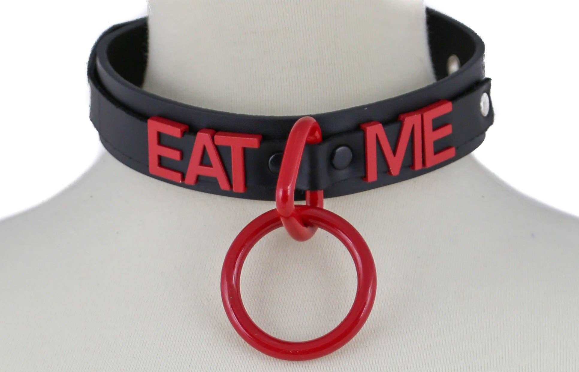 BONDAGE STAINLESS STEEL LETTER WORDS ID NAME CHOKER