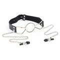 Ball Gag - Spider Gag with Adjustable Nipple Clamps