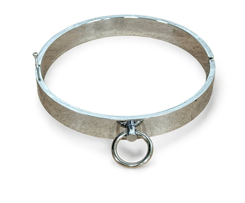 STEEL 15" STAINLESS STEEL BONDAGE COLLAR