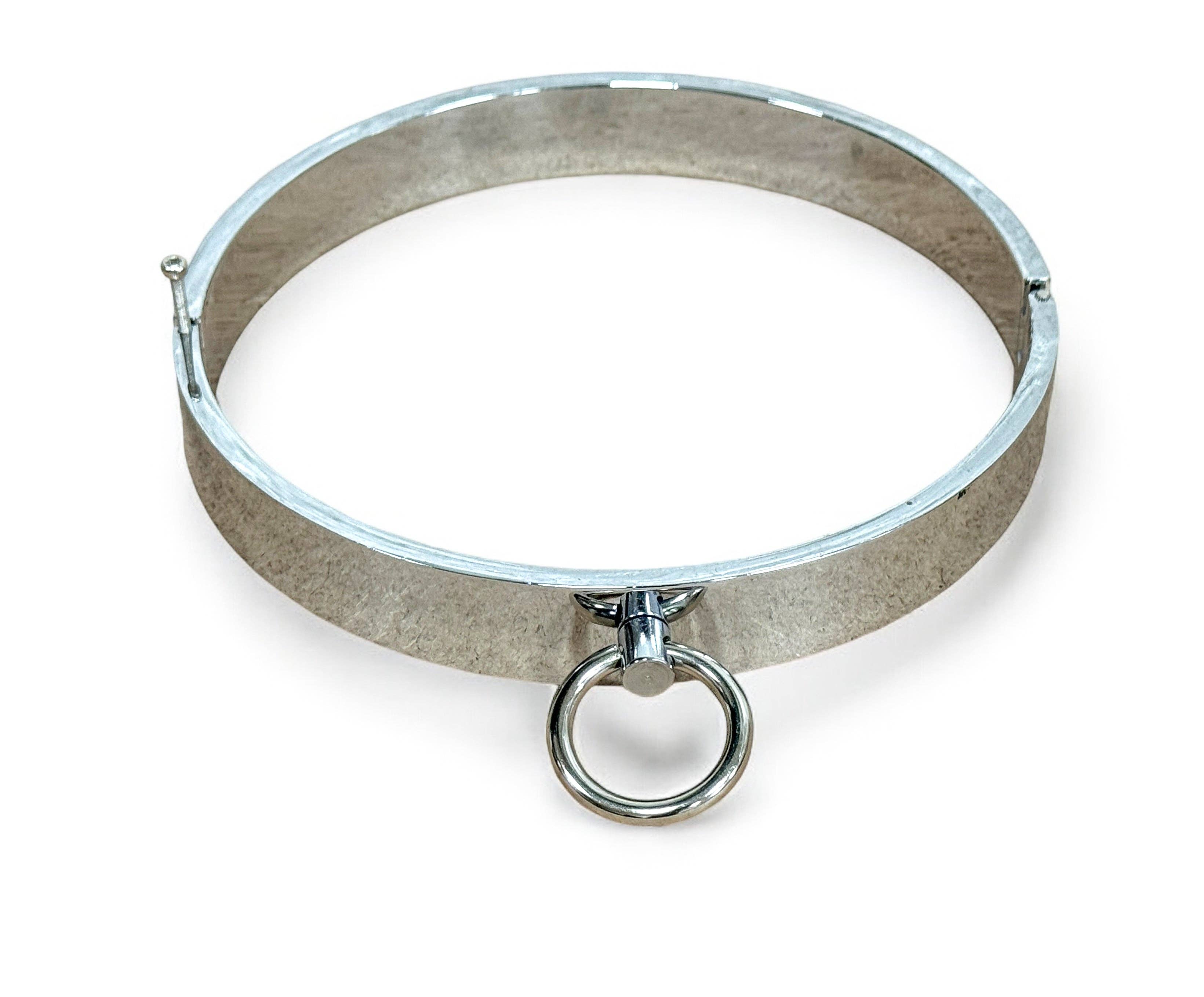 STEEL 15" STAINLESS STEEL BONDAGE COLLAR