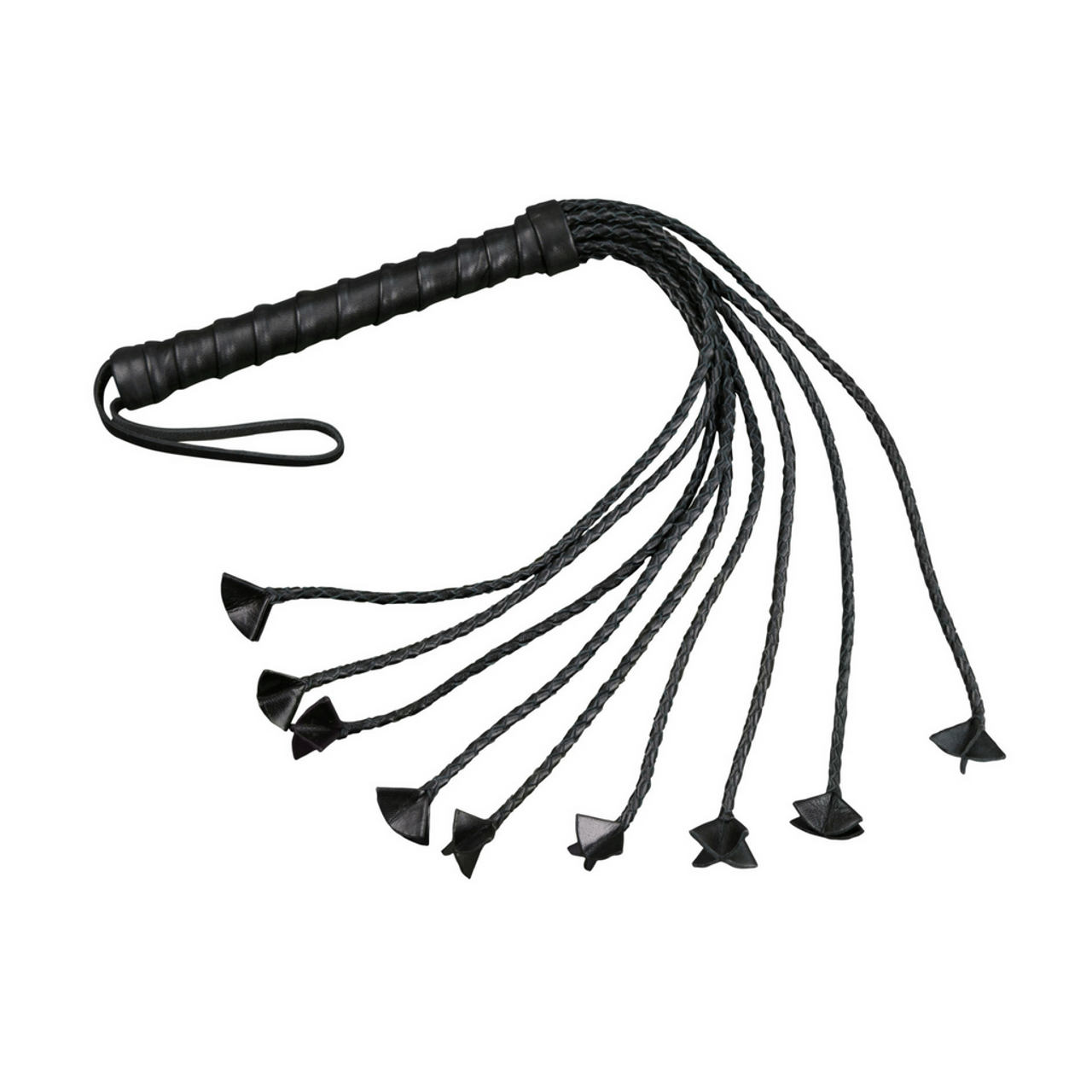 Flogger - Leather 24" Braided Tails Cat O' Nine Tails