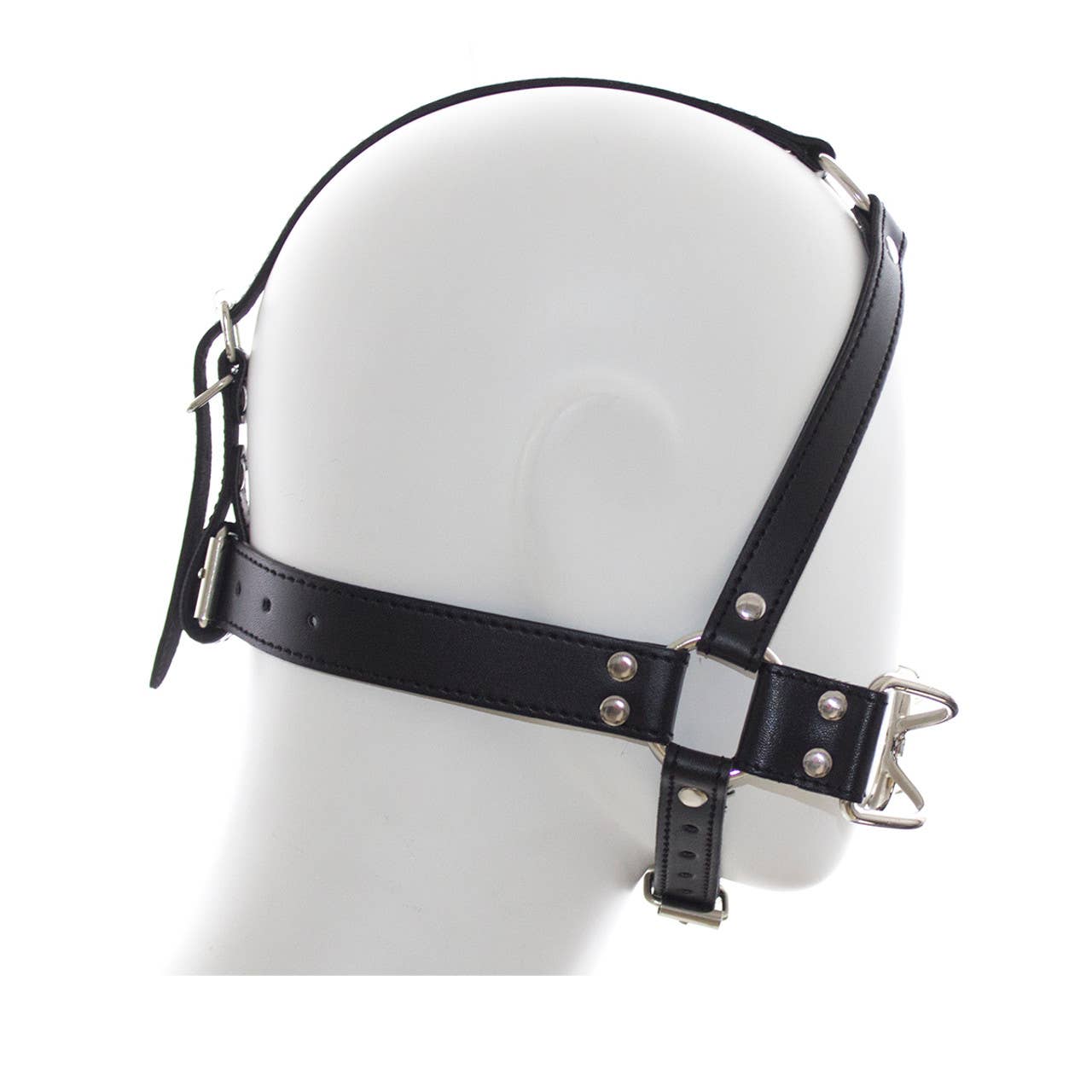 Ball Gag Full Head Harness - PVC with Steel Spider Gag