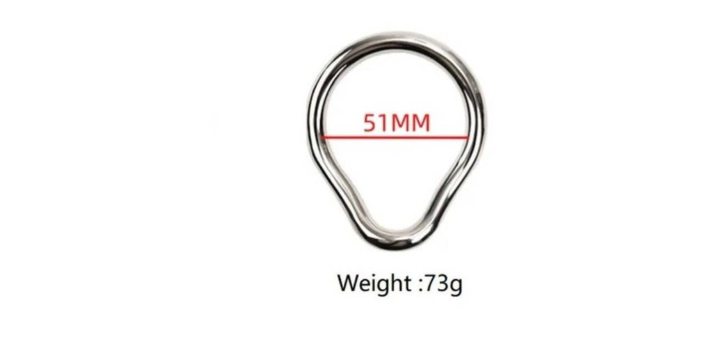 Cock Ring Stainless Steel with Periunium Nub Size 2"