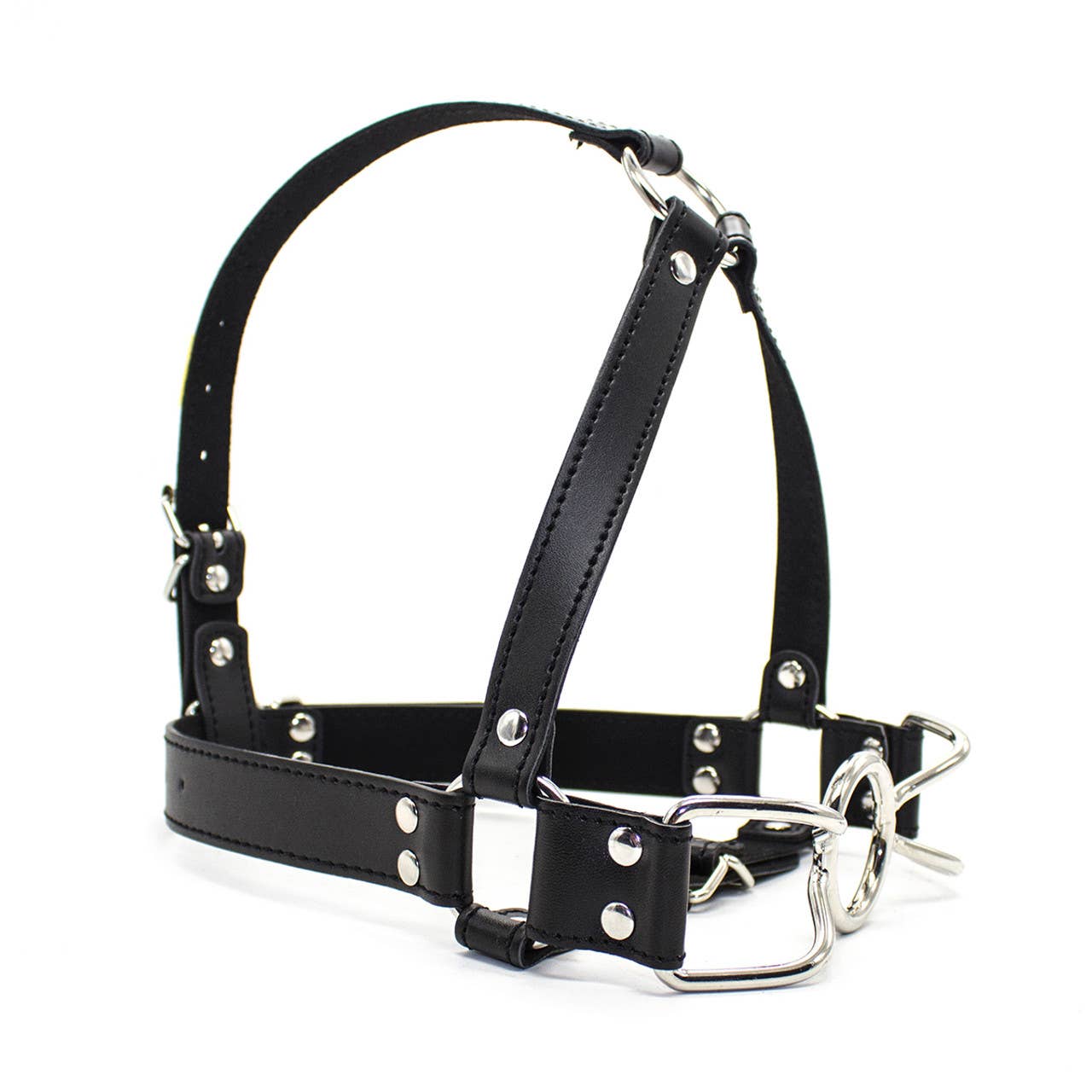 Ball Gag Full Head Harness - PVC with Steel Spider Gag