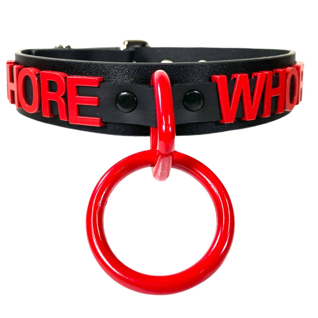 BONDAGE STAINLESS STEEL LETTER WORDS ID NAME CHOKER