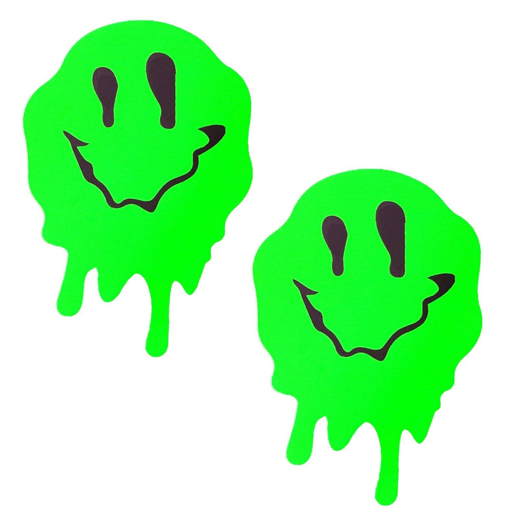 Good Times Neon Green Blacklight Nipple Cover Pasties