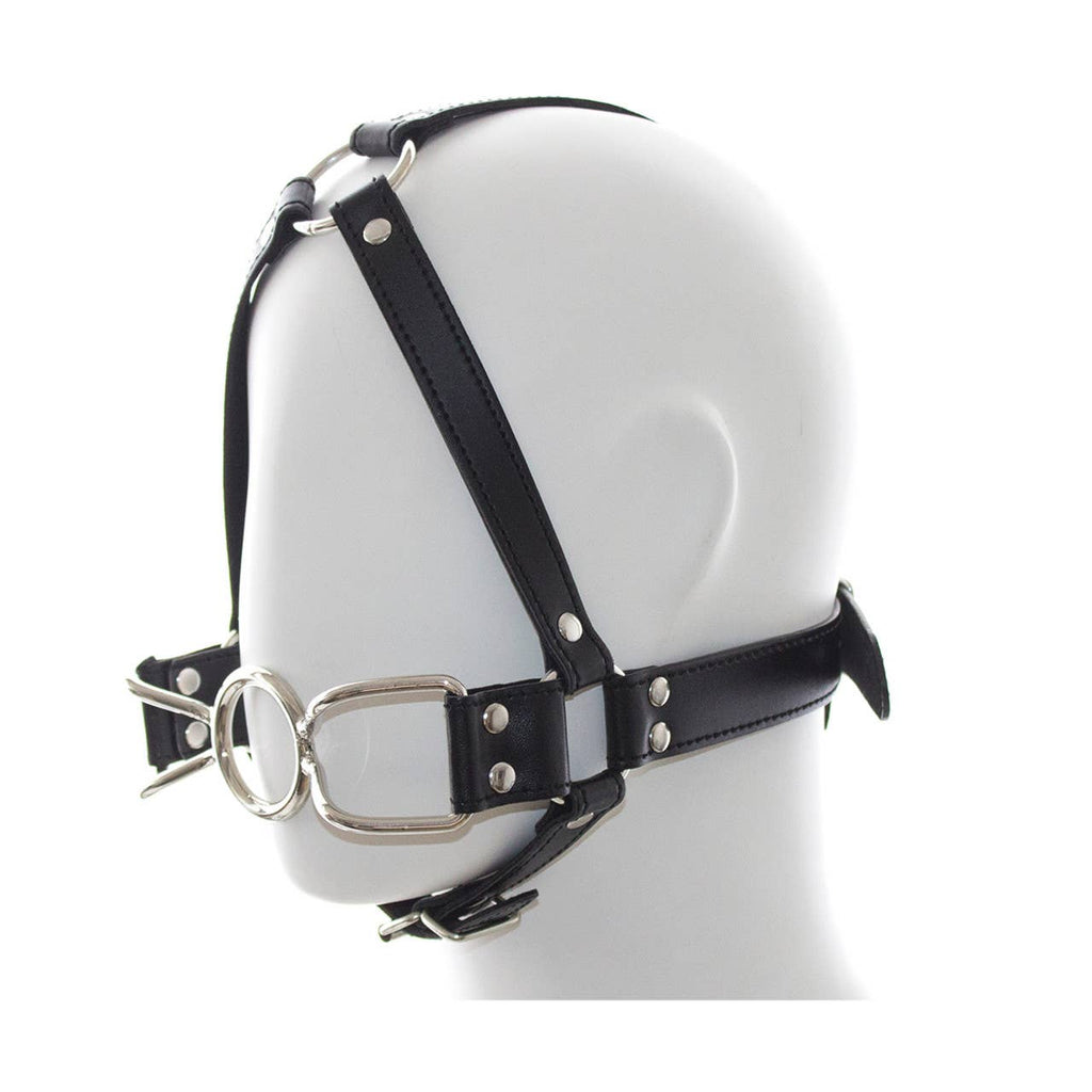 Ball Gag Full Head Harness - PVC with Steel Spider Gag