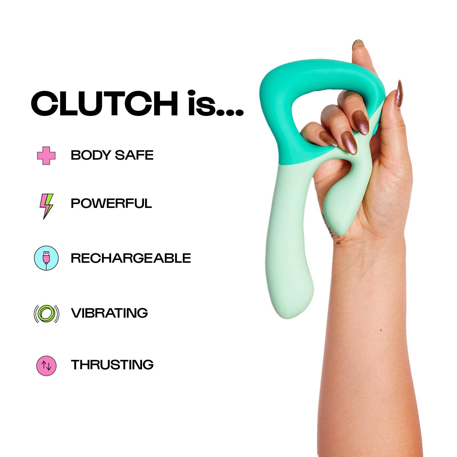 Clutch Dual-Stimulating Rabbit Vibrator Sex Toy