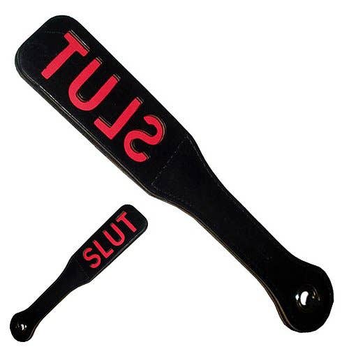 Paddle - "Slut" Imprint PVC Impact Slapper