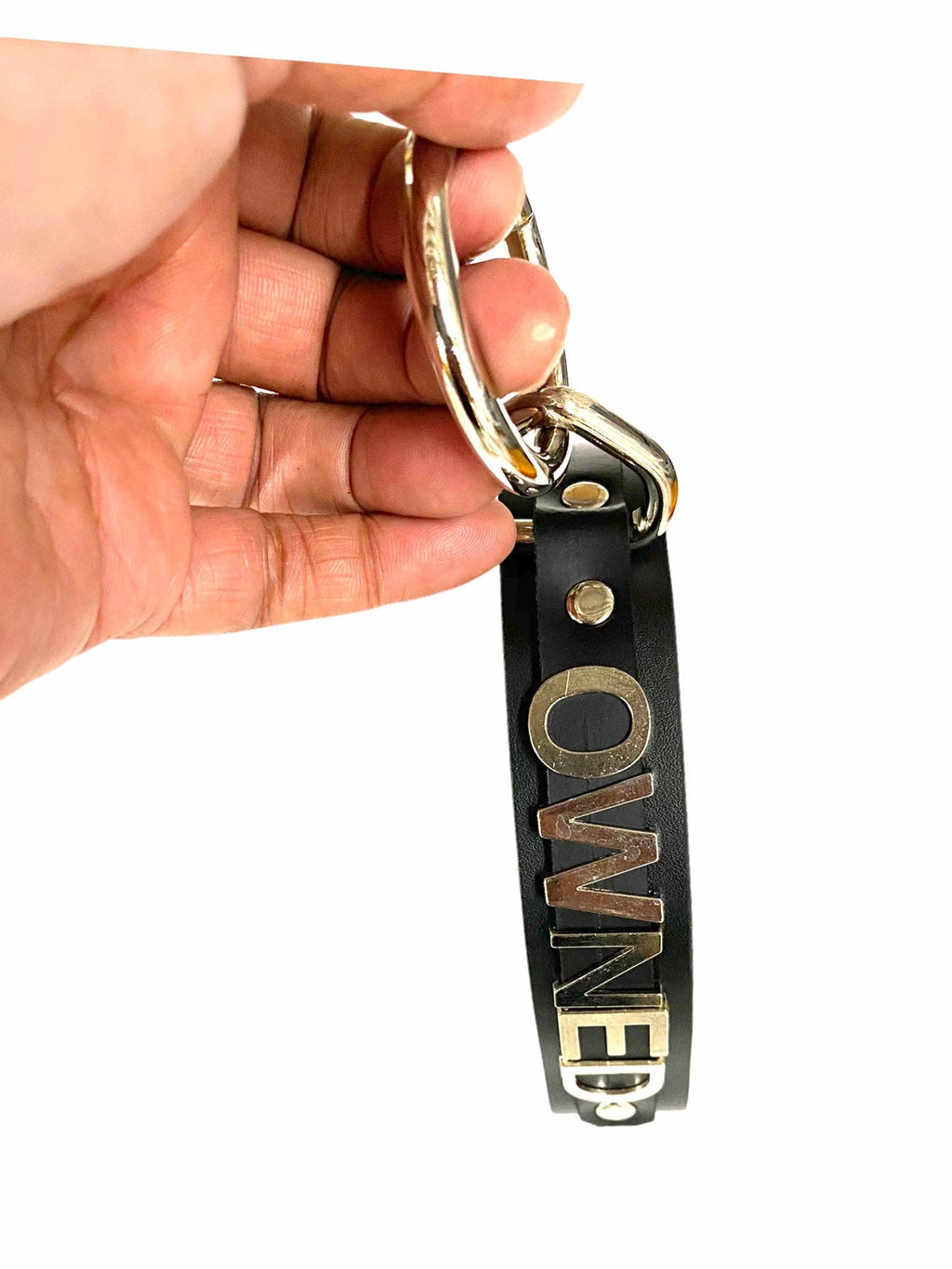 BONDAGE COLLAR  STAINLESS STEEL LETTER WORDS ID NAME CHOKER