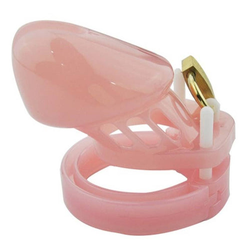 Chastity Cage - Men's Pink Acrylic - Short Style