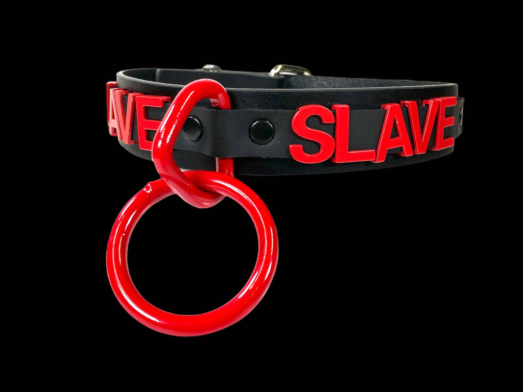 BONDAGE STAINLESS STEEL LETTER WORDS ID NAME CHOKER