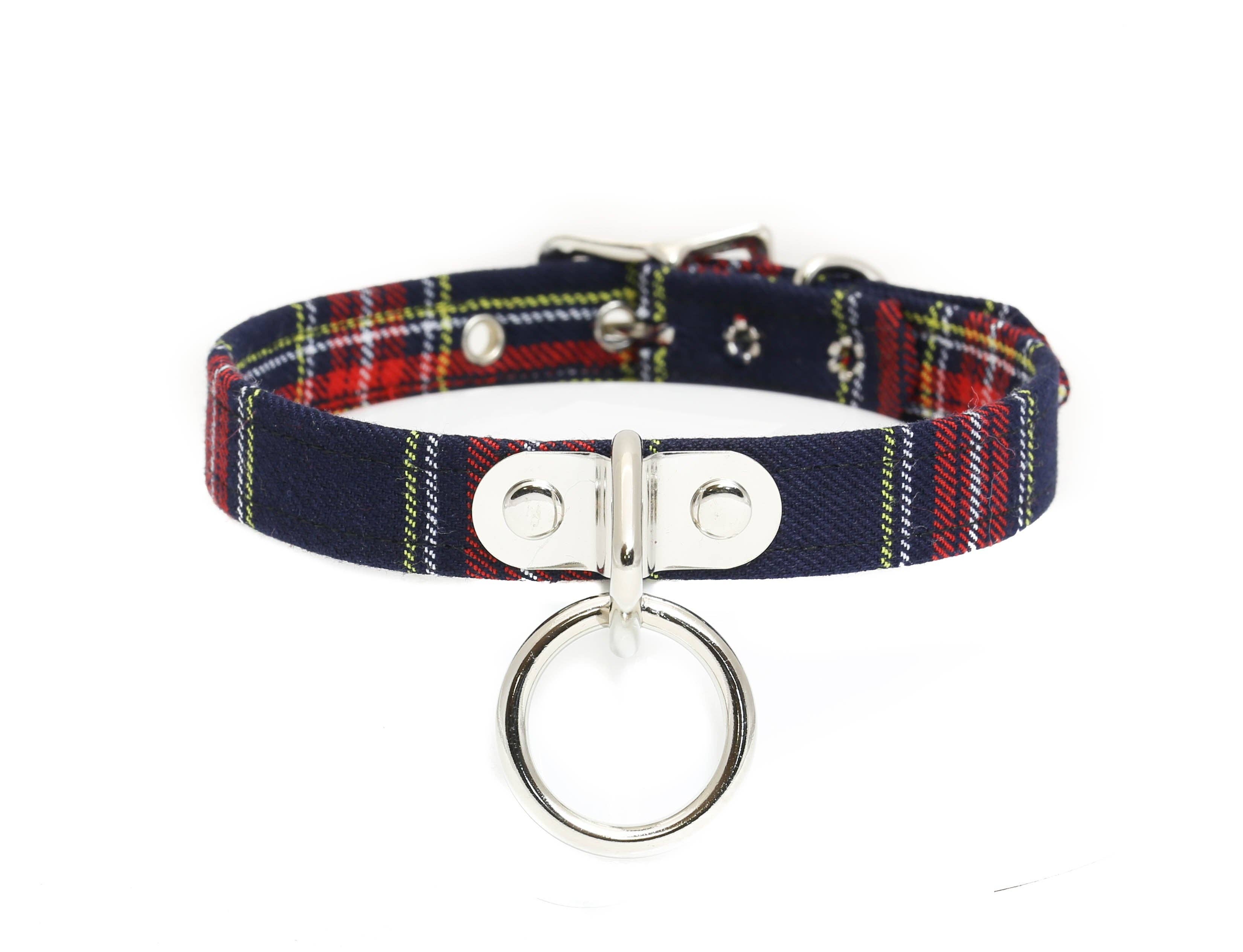 PLAID BONDAGE COLLAR