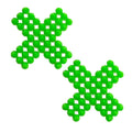 Toxic Nightmare Neon Green UV Stud X Nipple Cover Pasties