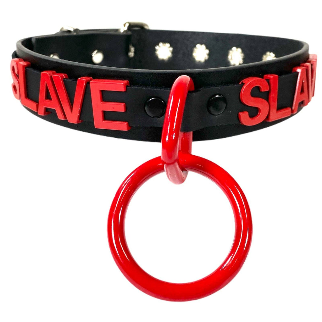 BONDAGE STAINLESS STEEL LETTER WORDS ID NAME CHOKER