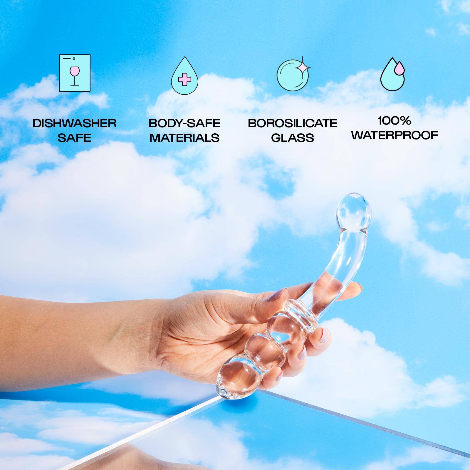 Gemini Borosilicate Glass Dildo
