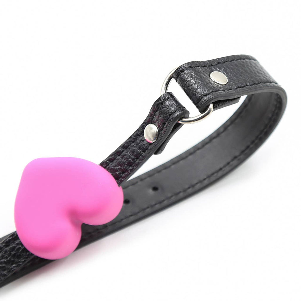 Ball Gag Pink - Silicone Heart Ball Gag