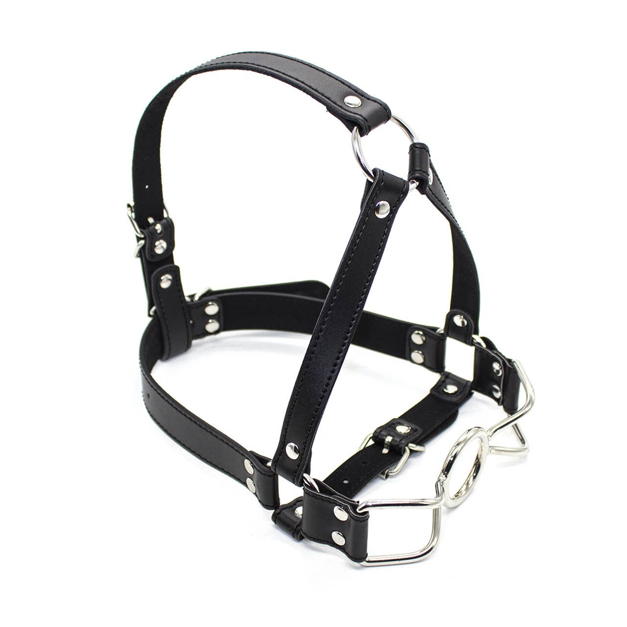 Ball Gag Full Head Harness - PVC with Steel Spider Gag