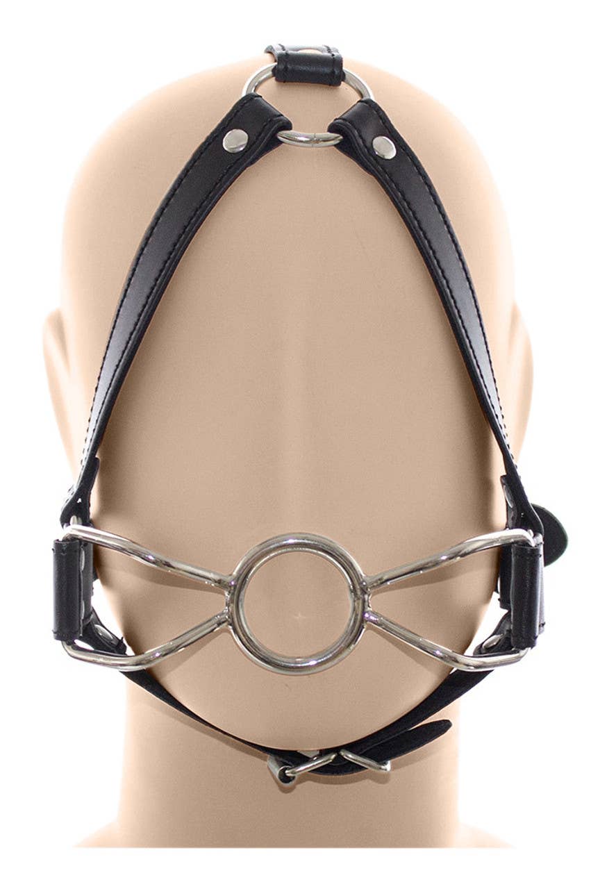 Ball Gag Full Head Harness - PVC with Steel Spider Gag