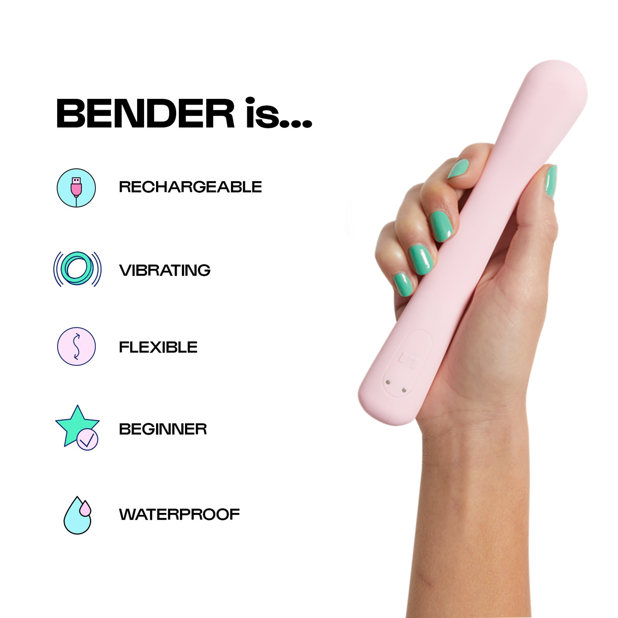 Bender Multi-Speed Waterproof Silicone Sex Toy