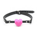 Ball Gag Pink - Silicone Heart Ball Gag