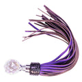 Whip - Flogger Nubuck Leather Flogger with Crystal Handle