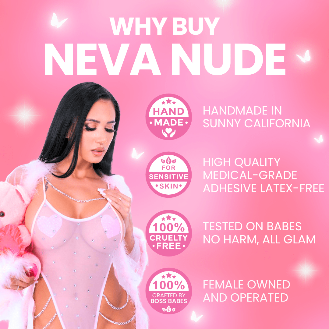 Hellhorned Hex Goat White Glitter Nipple Cover Pasties