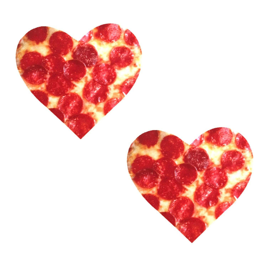 Freaking Awesome Pizza I Heart U Nipple Cover Pasties