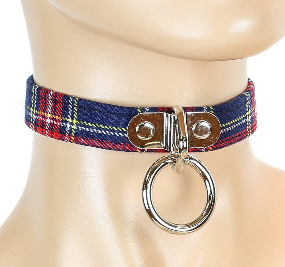 PLAID BONDAGE COLLAR