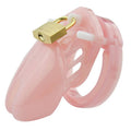 Chastity Cage - Men's Pink Acrylic - Short Style