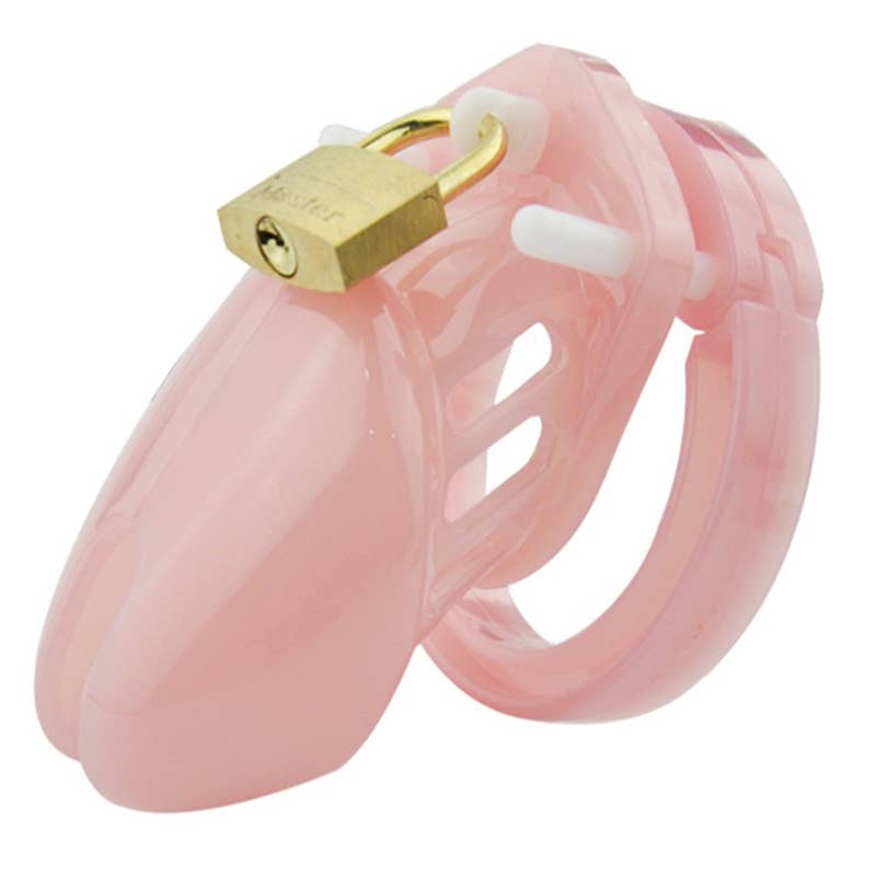 Chastity Cage - Men's Pink Acrylic - Short Style