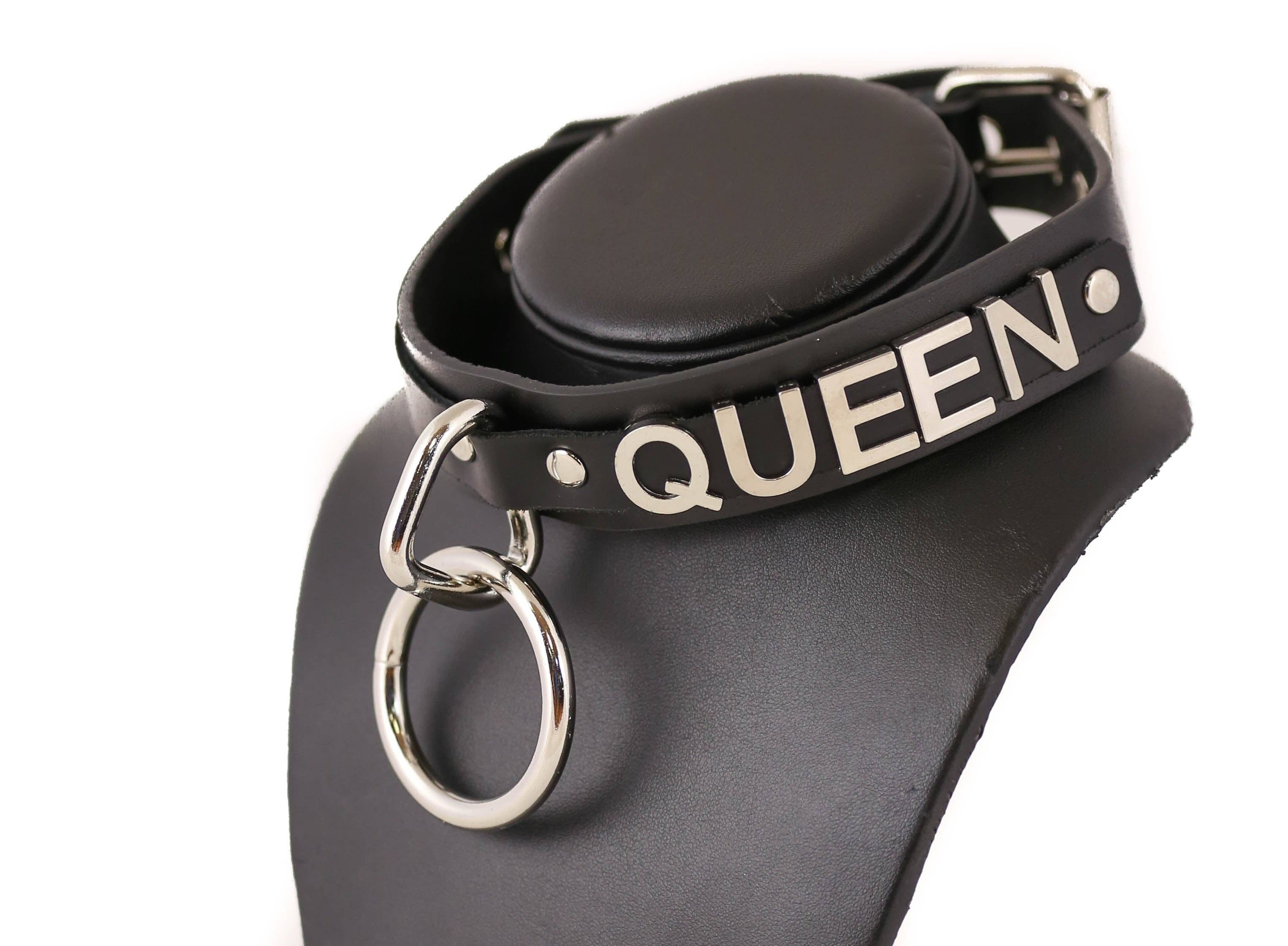 BONDAGE COLLAR  STAINLESS STEEL LETTER WORDS ID NAME CHOKER