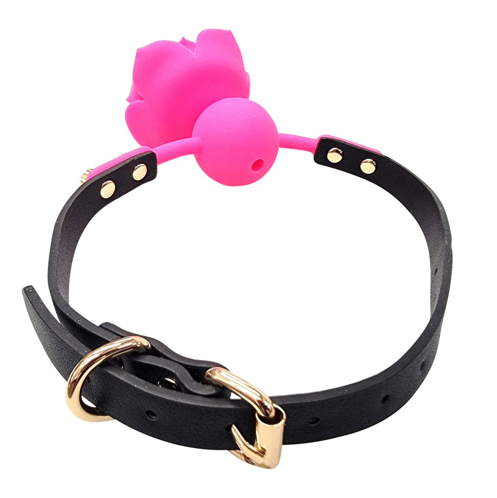 Ball Gag - Silicone Rose Flower