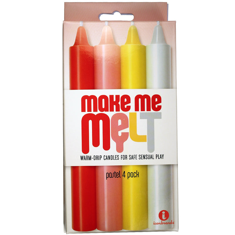 Make Me Melt Sensual Warm-Drip Candles, 4 Pack
